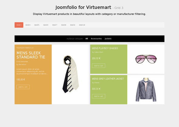 Minitek Joomfolio for Virtuemart - Download Joomla Extension