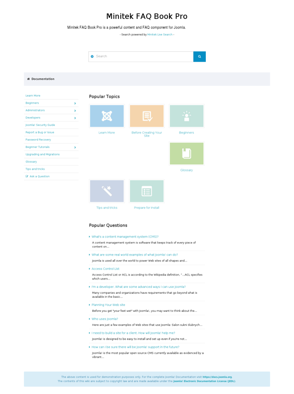 Minitek Minitek FAQ Book - Download Joomla Extension