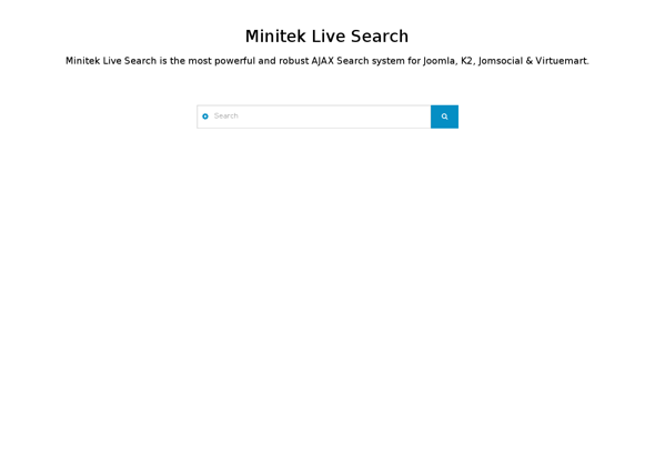 Minitek Minitek Live Search - Download Joomla Extension