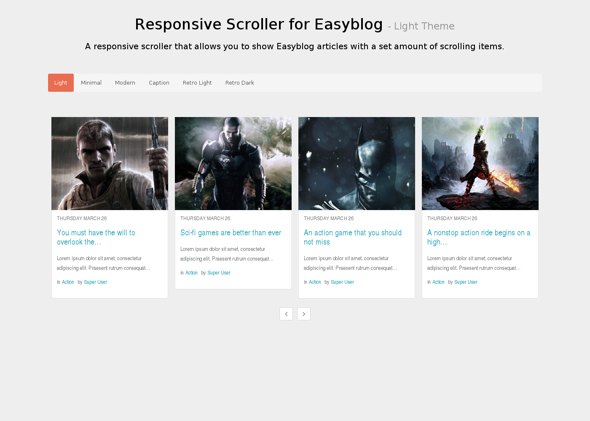 Minitek Responsive Scroller for EasyBlog - Download Joomla Extension