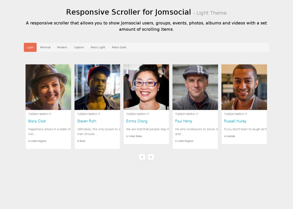 Minitek Responsive Scroller for Jomsocial - Download Joomla Extension
