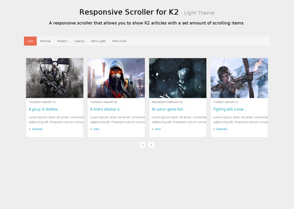 Minitek Responsive Scroller for K2 - Download Joomla Extension