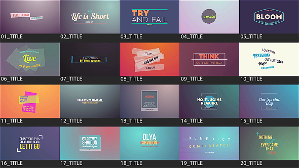 Motion Titles Pack - Download Videohive 14634352