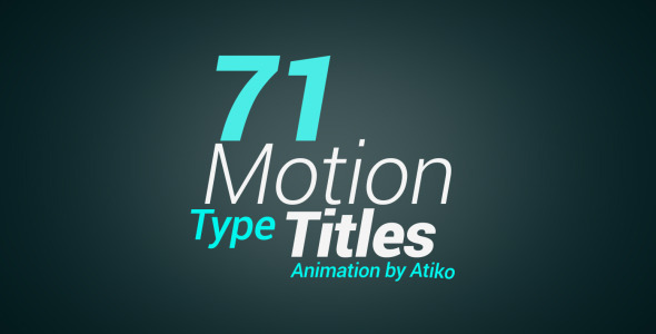 Motion Type Title Animations - Download Videohive 9478608