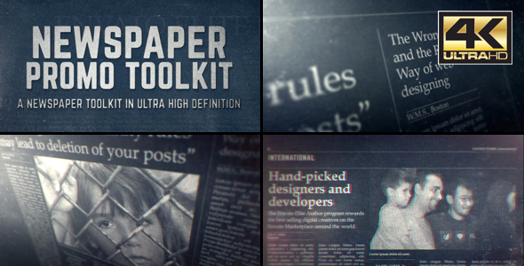 Newspaper Promo Toolkit - Download Videohive 17771459