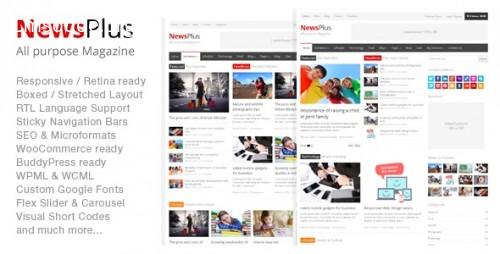 NewsPlus v1.4.0 – Magazine Editorial WordPress Theme Download Free
