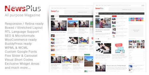 NewsPlus v1.8.0 – Magazine Editorial WordPress Theme Download Free