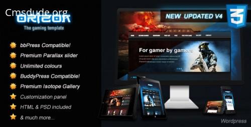 Orizon – The Gaming Template WP version Download Free