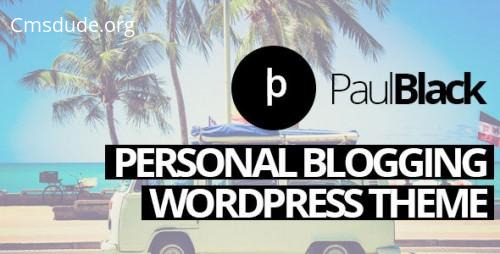 PaulBlack – Personal Blog WordPress Theme Download Free