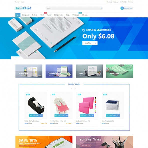 Pav Shopping Office - Download Responsive Opencart Theme for Office Supplies