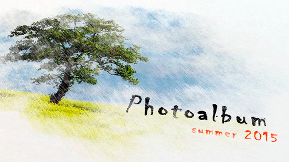 Pencil Watercolor Photo Album - Download Videohive 11391475