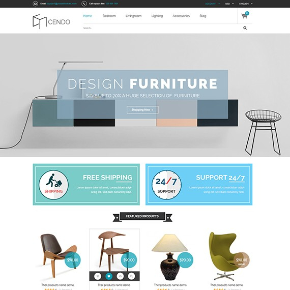 PlazaThemes Cendo - Download Responsive Magento Furniture Theme