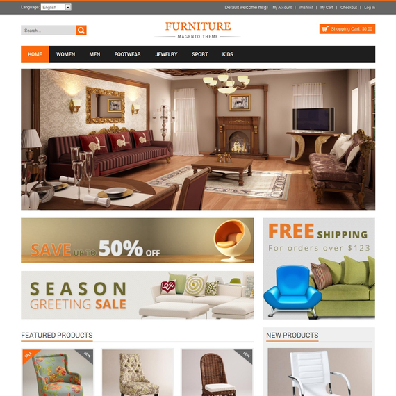 PlazaThemes New - Download Furniture Responsive Magento Theme