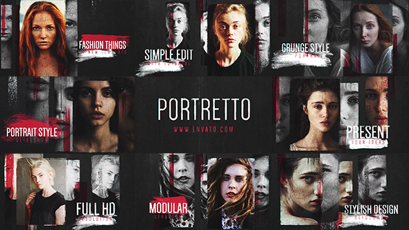 Portretto Grunge Slideshow - Download Videohive 17277802