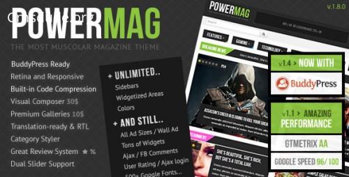 PowerMag v1.8.0 – The Most Muscular Magazine Reviews Theme Download Free