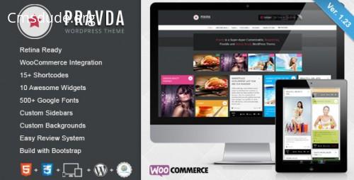 Pravda v1.23 – Retina Responsive WordPress Blog Theme Download Free