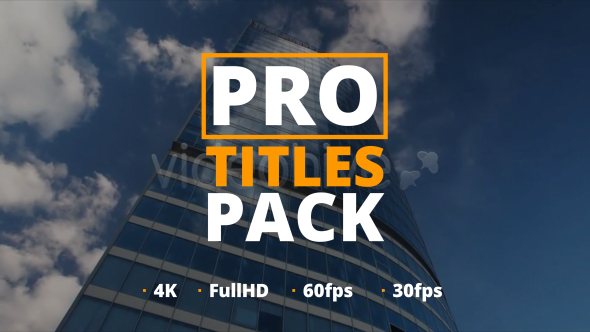 Pro Titles Pack - Download Videohive 16962697