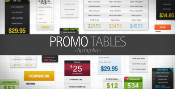 Promo Tables - Download Videohive 3551540