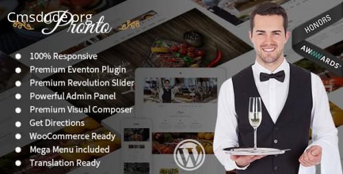 Pronto – Restaurant & Event WordPress Theme Download Free