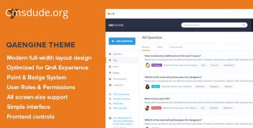 QAEngine v1.1.4 – Question and Answer WordPress Theme Download Free