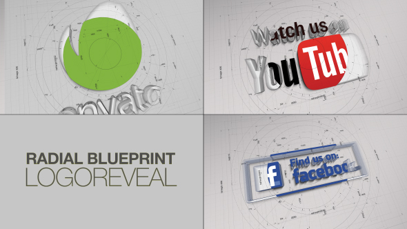 Radial BluePrint LogoReveal - Download Videohive 15651022