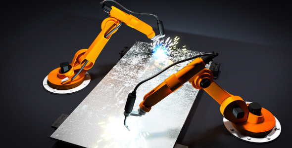Robot arms welding - Download Videohive 2550804