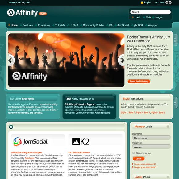 RocketTheme Affinity - Download Joomla Responsive Template