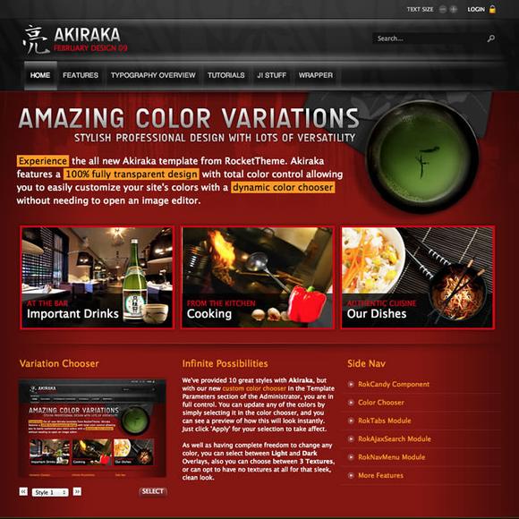 RocketTheme Akiraka - Download Joomla Responsive Template