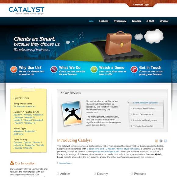 RocketTheme Catalyst - Download Joomla Responsive Template