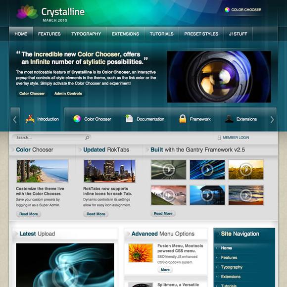 RocketTheme Crystalline - Download Joomla Responsive Template