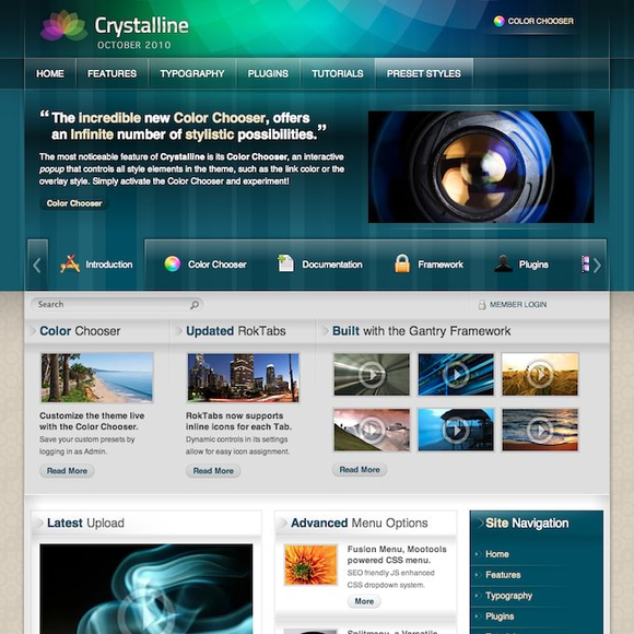 RocketTheme Crystalline - Download WordPress Responsive Theme