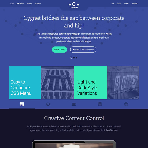 RocketTheme Cygnet - Download WordPress Responsive Theme