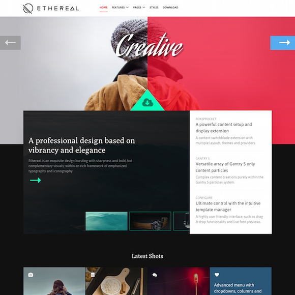 RocketTheme Ethereal - Download WordPress Responsive Theme