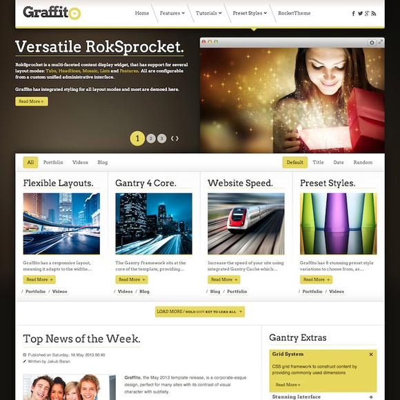 RocketTheme Graffito - Download WordPress Responsive Theme