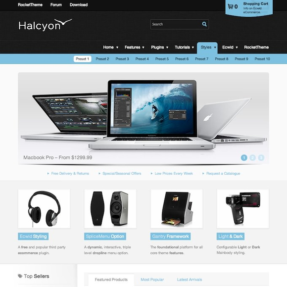 RocketTheme Halcyon - Download WordPress Responsive Theme