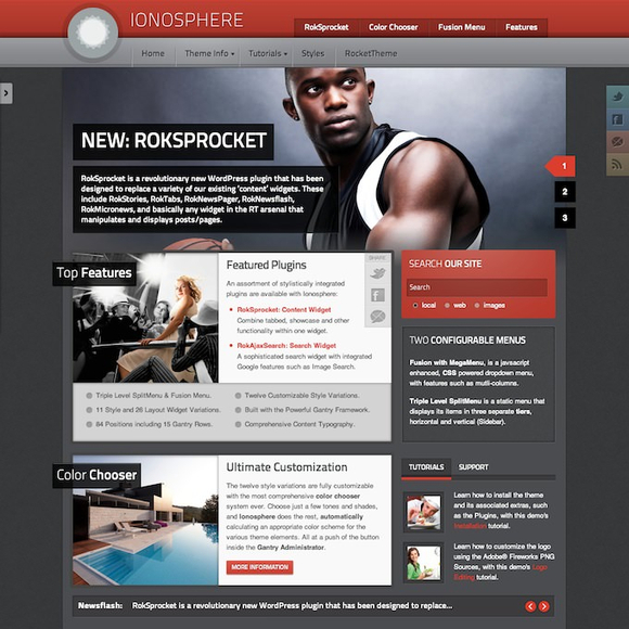RocketTheme Ionosphere - Download WordPress Responsive Theme