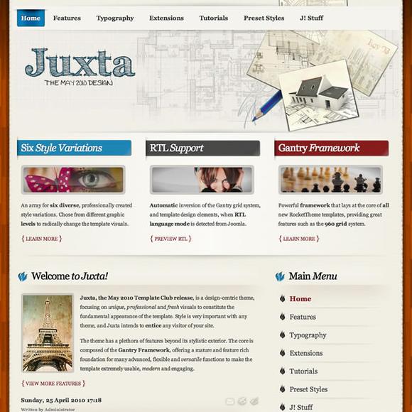 RocketTheme Juxta - Download Joomla Responsive Template