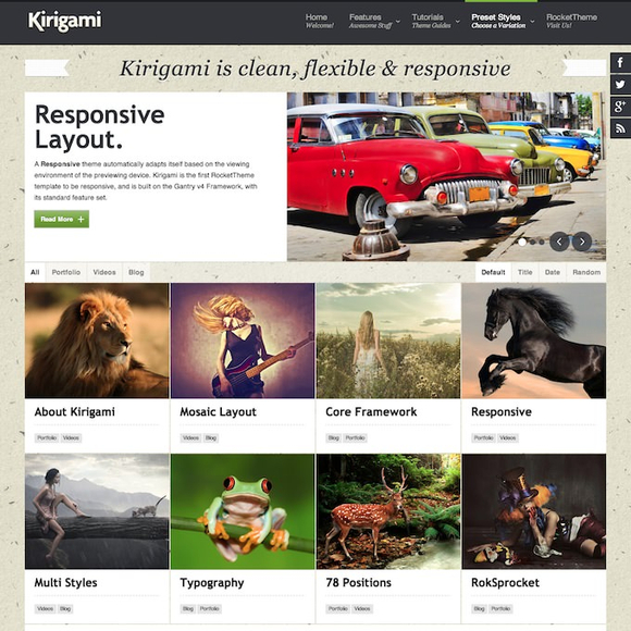 RocketTheme Kirigami - Download WordPress Responsive Theme