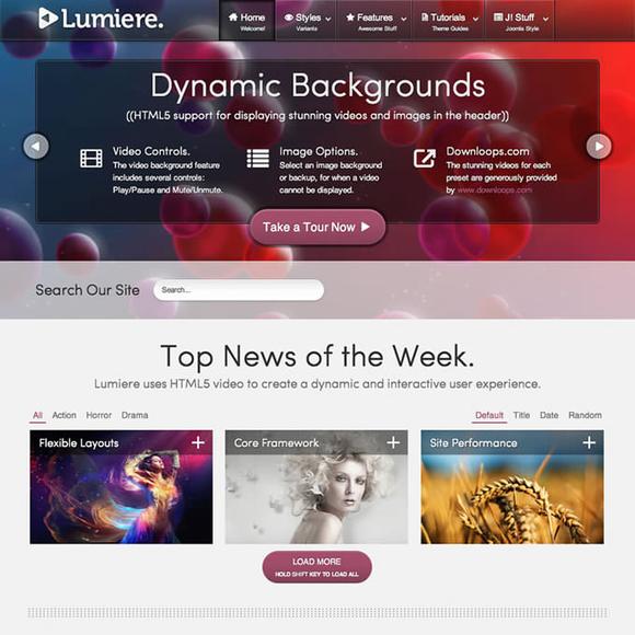RocketTheme Lumiere - Download Joomla Responsive Template