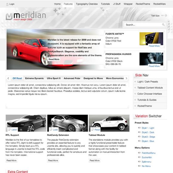 RocketTheme Meridian - Download Joomla Responsive Template