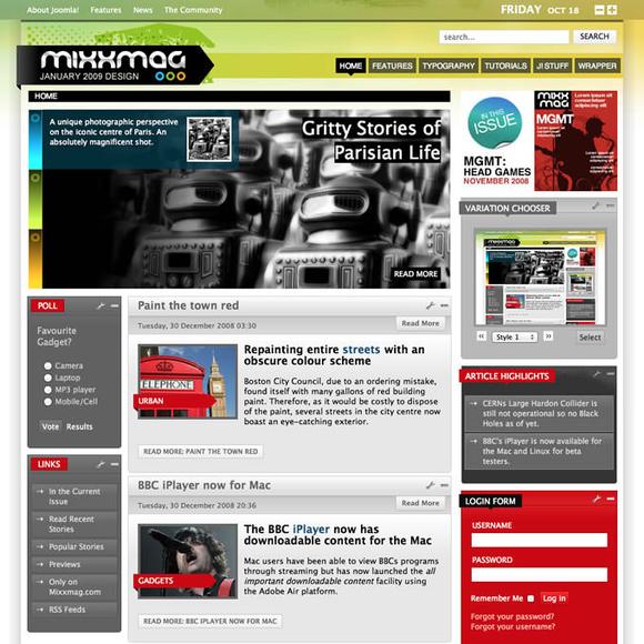 RocketTheme Mixxmag - Download Joomla Responsive Template