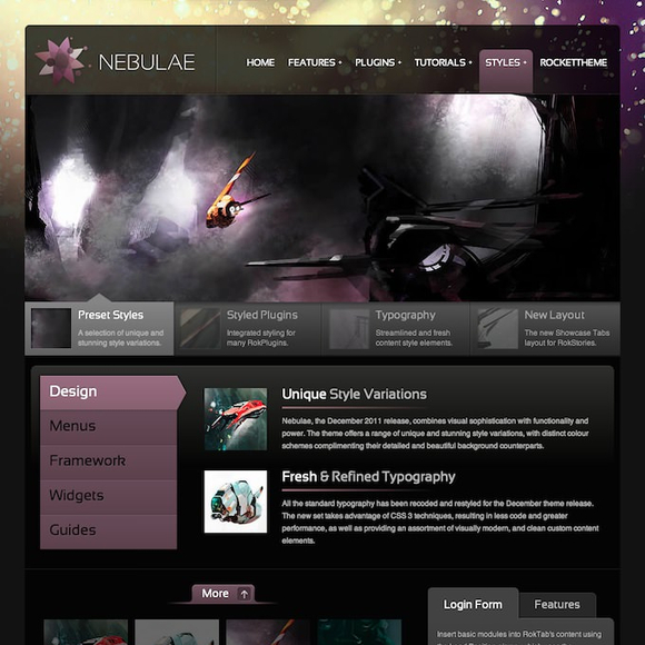 RocketTheme Nebulae - Download WordPress Responsive Theme