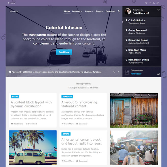 RocketTheme Nuance - Download WordPress Responsive Theme