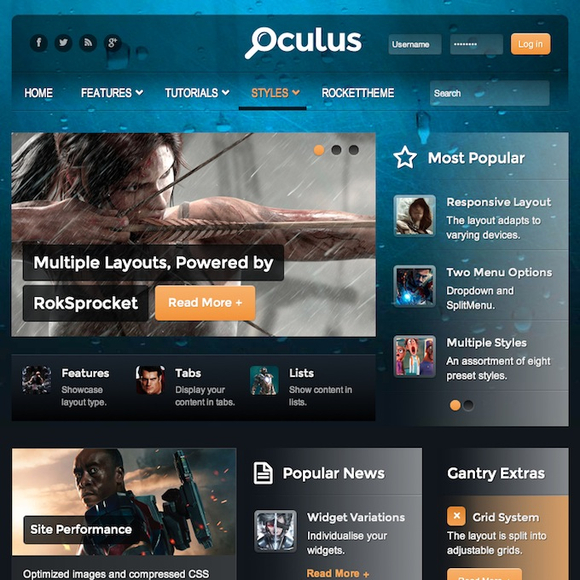 RocketTheme Oculus - Download WordPress Responsive Theme