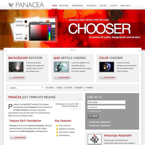 RocketTheme Panacea - Download Joomla Responsive Template