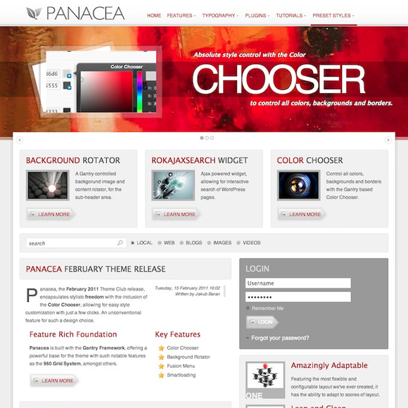 RocketTheme Panacea - Download WordPress Responsive Theme