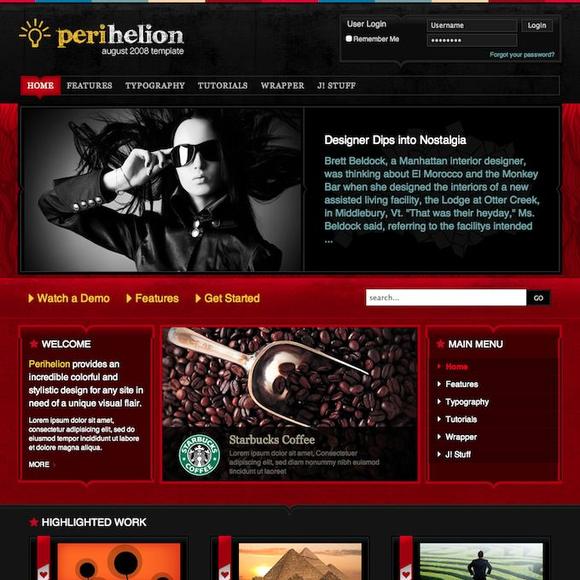 RocketTheme Perihelion - Download Joomla Responsive Template