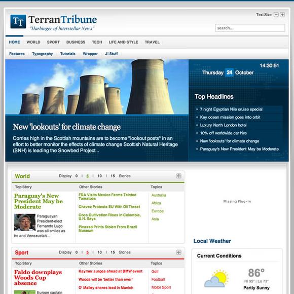 RocketTheme TerranTribune - Download Joomla Responsive Template