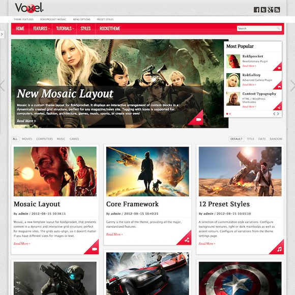 RocketTheme Voxel - Download WordPress Responsive Theme