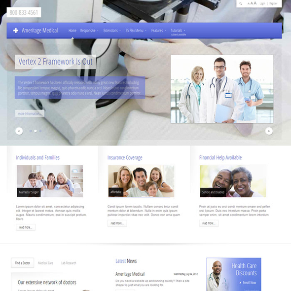 Shape5 Ameritage Medical - Download Business WordPress Theme